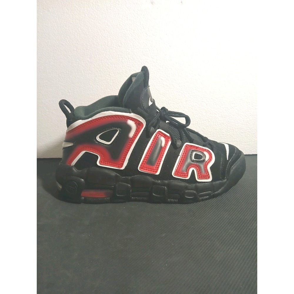 Nike Air More Uptempo Laser Crimson Black Size 6Y 415082-010